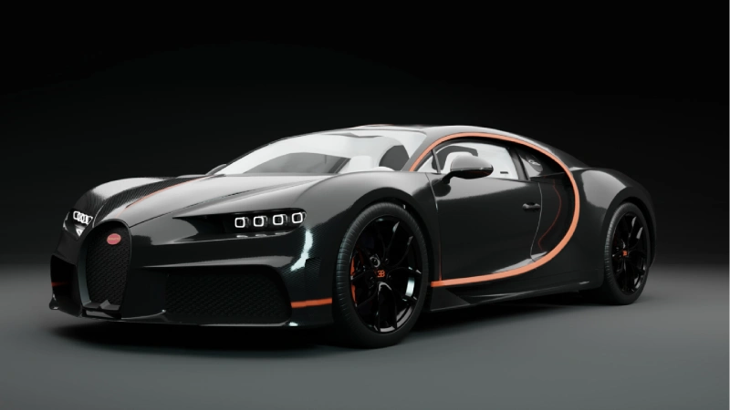 Studio render of multiple cars representing Nipsapp 3D automotive modelling services