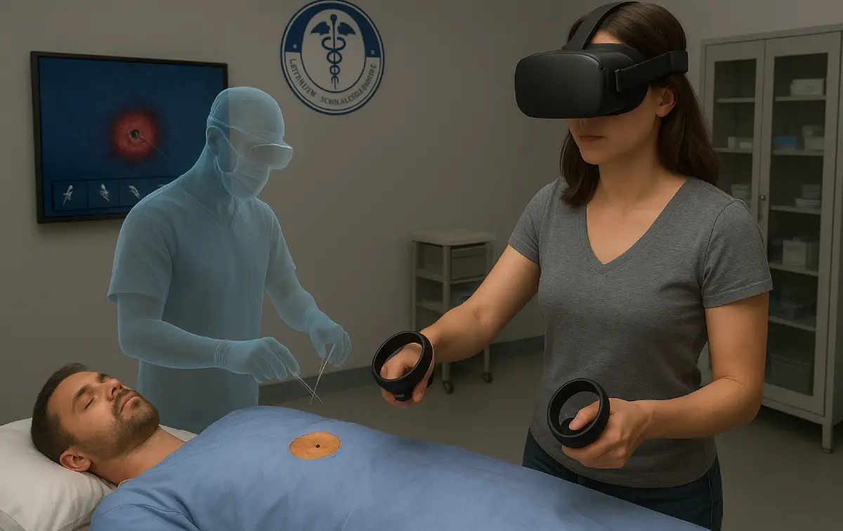 VR anatomy medical training application