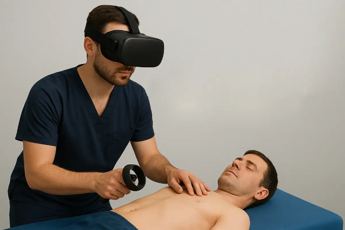 VR CPR training simulation
