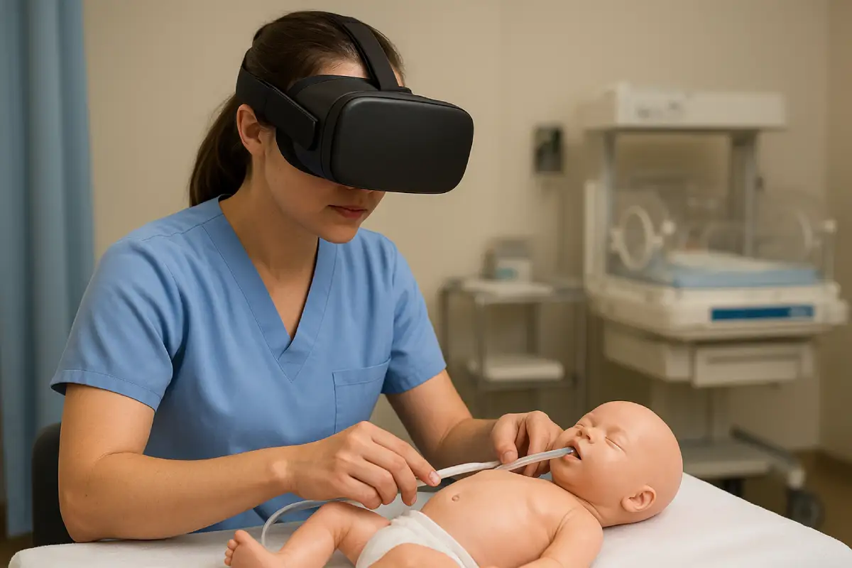 VR neonate medical training simulation