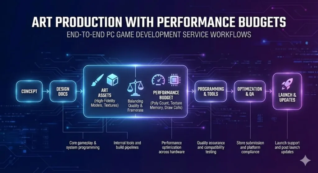 End-to-end PC game development service