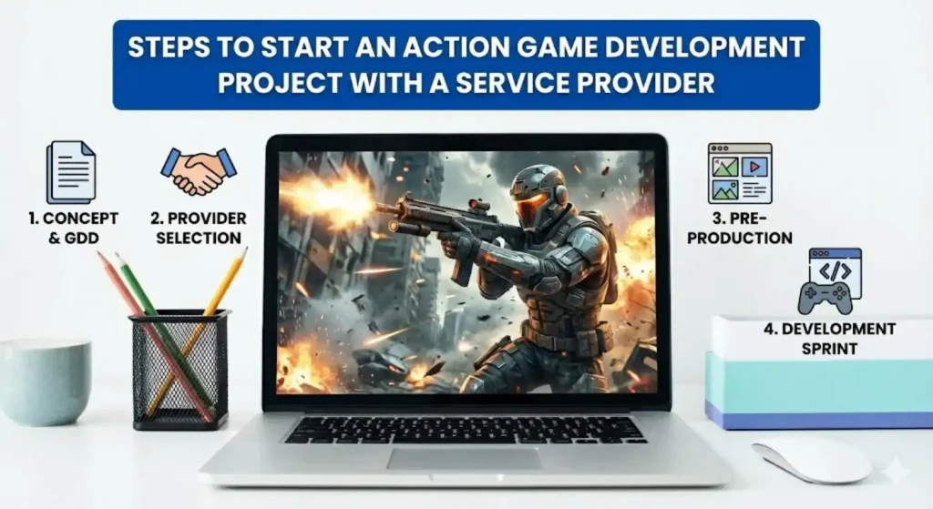 Steps to start an action game development project