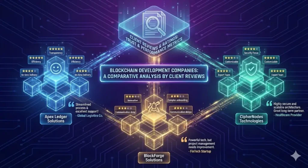 Compare blockchain development companies based on client reviews 1 Compare blockchain development companies based on client reviews