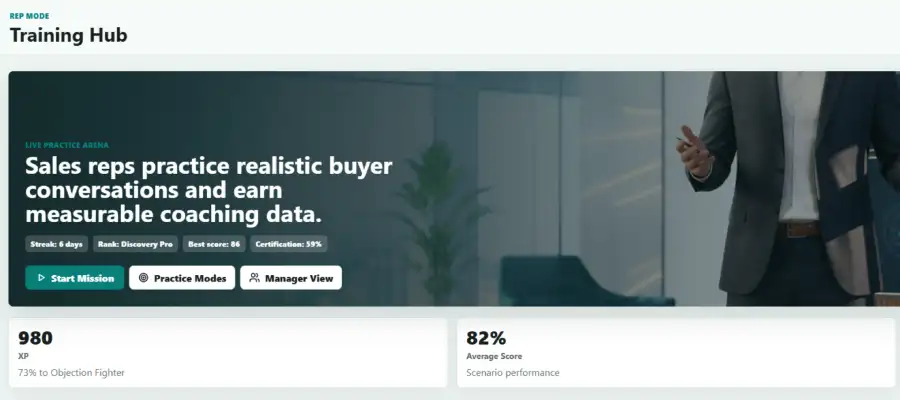 Sales Arena Pro gamified sales training game